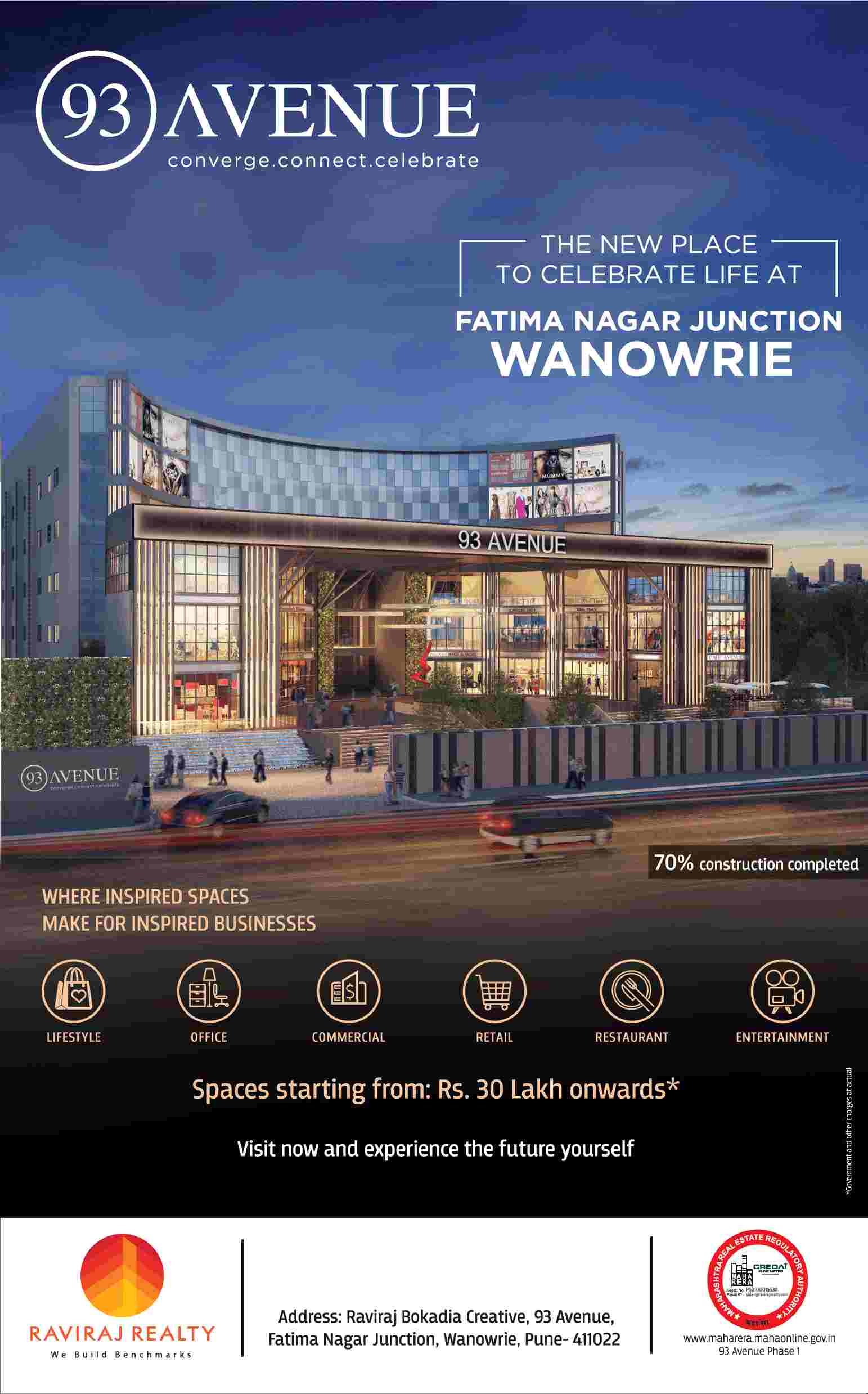 Book inspired spaces made for inspired business at Raviraj 93 Avenue in Pune Update